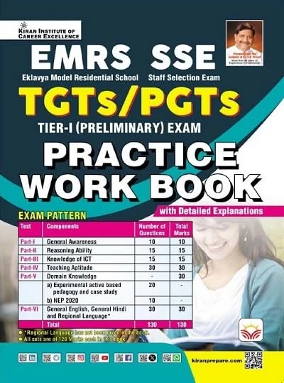 EMRS SSE, TGT & PGT Tier 1 Preliminary Exam Practice Workbook – Chapter-wise MCQs & Solved Questions | 2025 Edition