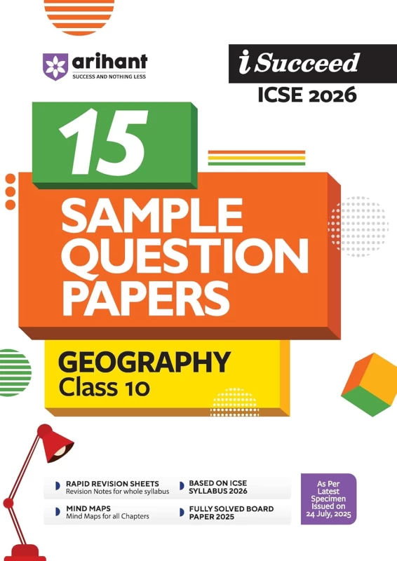 Arihant I Succeed ICSE Geography Class 10 – 15 Sample Papers | 2026 Board Exam | English Medium