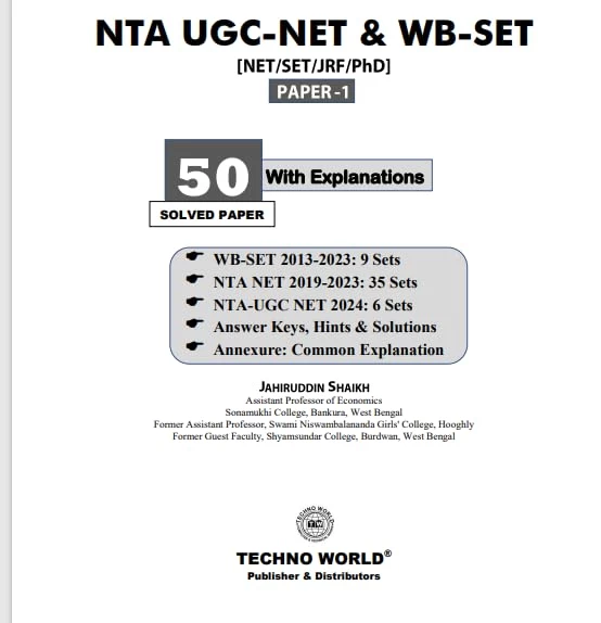 NTA UGC NET & WB-SET Paper 1 Guide – Complete Preparation by Techno World - Image 2 by TECHNO WORLD