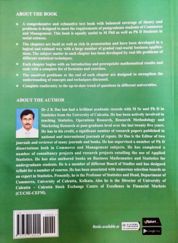 Statistics For Business Decisions By Dr. J.K. Das (4th Edition) – Academic Publishers | Essential Textbook For University Exams - Image 2 by Academic Publishers