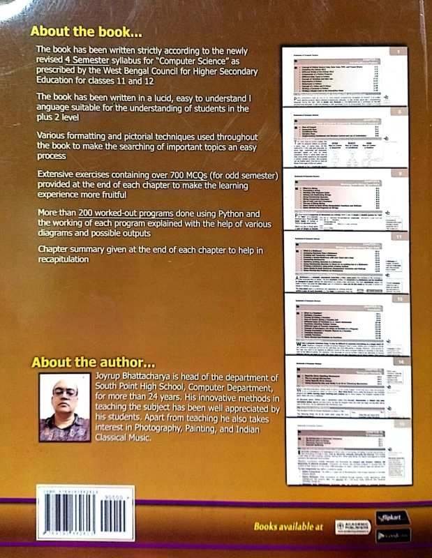 Rudiments of Computer Science for Class 12 (Semester 3) – 4th Edition | 700+ MCQs By J. Bhattacharyya (Academic Publishers) - Image 2 by Academic Publishers